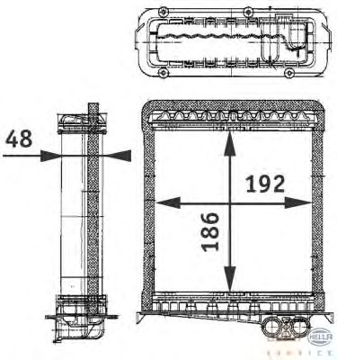 Радиатор отопителя HELLA 8FH 351 311-751