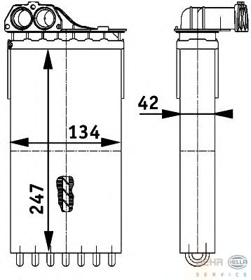 Радиатор отопителя HELLA 8FH 351 312-131