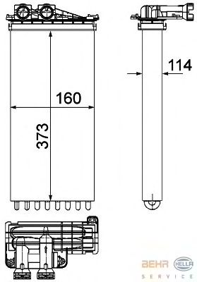 Радиатор отопителя HELLA 8FH 351 315-581