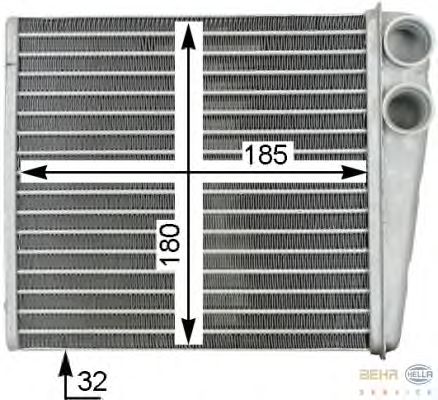 Радиатор отопителя HELLA 8FH 351 315-781