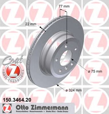 Гальмівний диск ZIMMERMANN 150.3464.20
