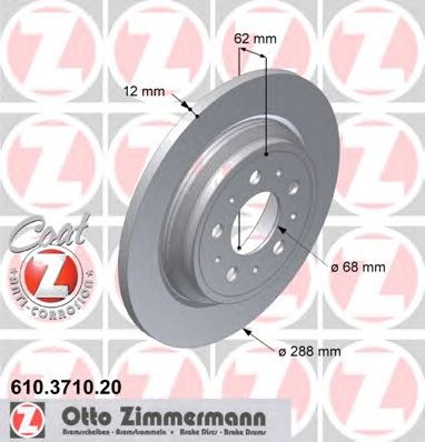 Гальмівний диск ZIMMERMANN 610.3710.20