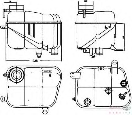 Розширювальний бачок HELLA 8MA 376 755-161