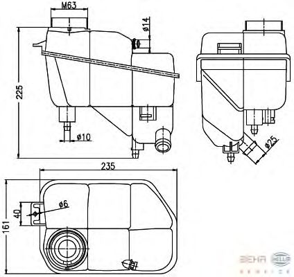 Расширительный бачок HELLA 8MA 376 789-701