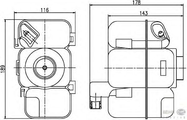 Расширительный бачок HELLA 8MA 376 789-741