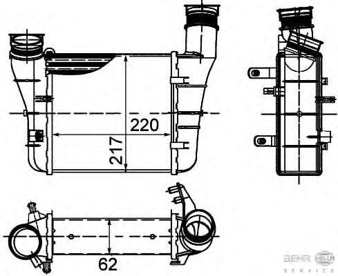 Интеркулер HELLA 8ML 376 899-121