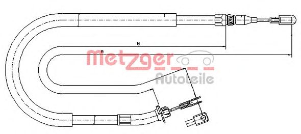 Трос ручника METZGER 10.9873