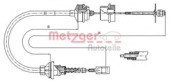 Трос сцепления METZGER 1172.2