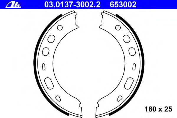 Тормозные колодки ручника ATE 03.0137-3002.2