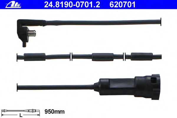 Датчик износа колодок ATE 24.8190-0701.2