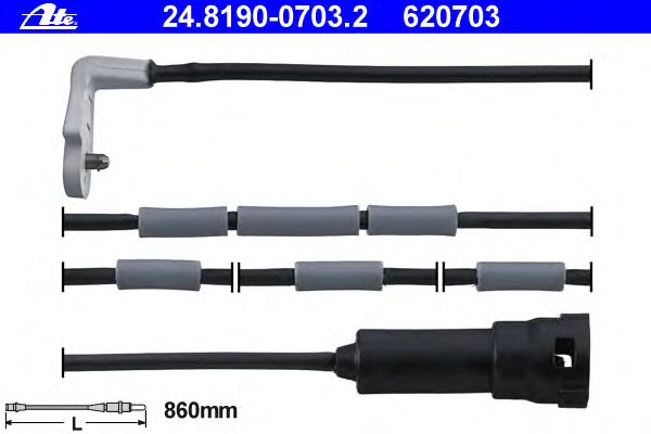 Датчик зносу колодок ATE 24.8190-0703.2