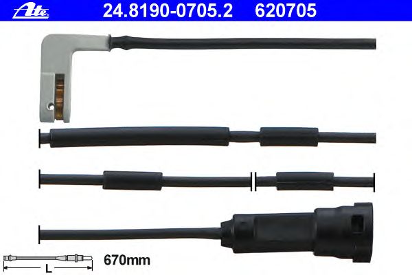 Датчик износа колодок ATE 24.8190-0705.2