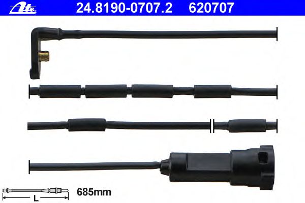 Датчик износа колодок ATE 24.8190-0707.2