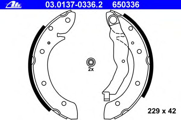 Тормозные колодки ATE 03.0137-0336.2