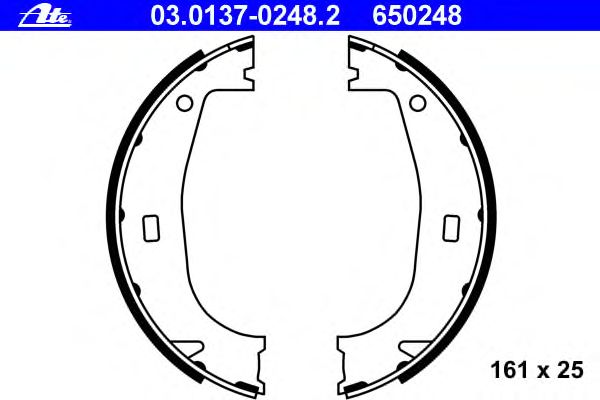 Тормозные колодки ручника ATE 03.0137-0248.2