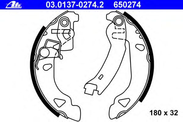 Тормозные колодки ATE 03.0137-0274.2