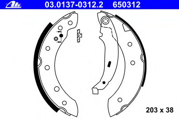 Тормозные колодки ATE 03.0137-0312.2