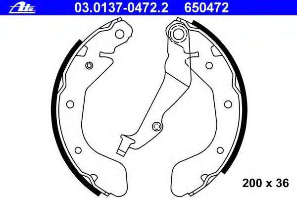 Тормозные колодки ATE 03.0137-0472.2