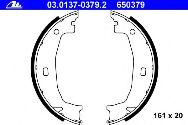 Тормозные колодки ручника ATE 03.0137-0379.2
