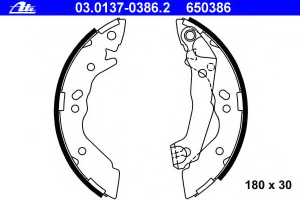 Тормозные колодки ATE 03.0137-0386.2