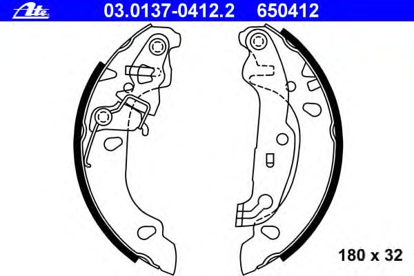 Тормозные колодки ATE 03.0137-0412.2
