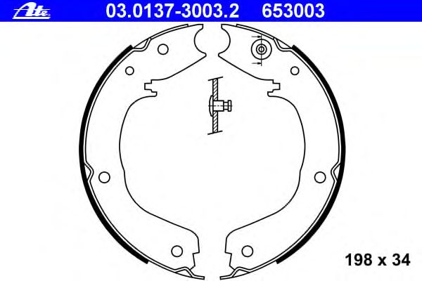 Тормозные колодки ручника ATE 03.0137-3003.2