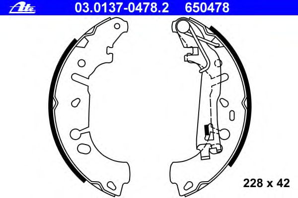 Тормозные колодки ATE 03.0137-0478.2