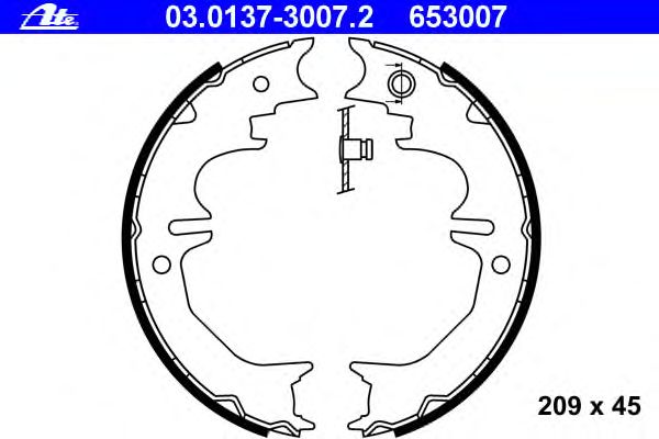 Тормозные колодки ручника ATE 03.0137-3007.2