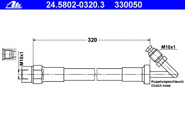 Шланг сцепления ATE 24.5802-0320.3