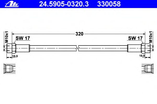 Шланг сцепления ATE 24.5905-0320.3
