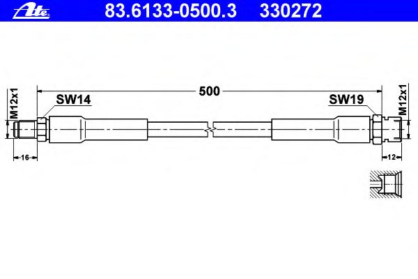 Тормозной шланг ATE 83.6133-0500.3