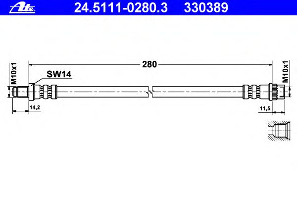 Тормозной шланг ATE 24.5111-0280.3