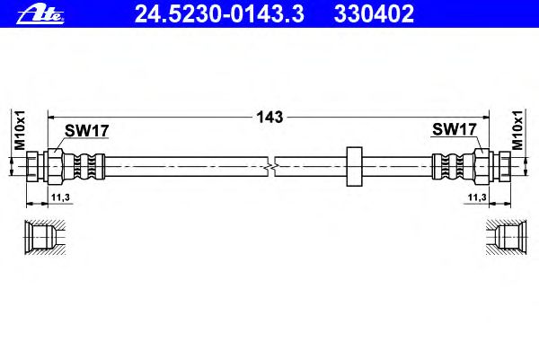 Тормозной шланг ATE 24.5230-0143.3