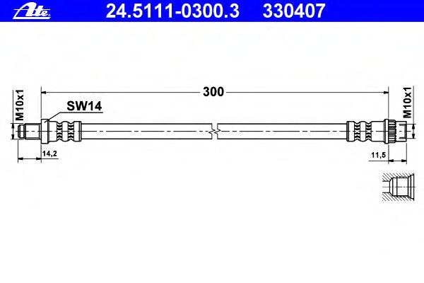 Тормозной шланг ATE 24.5111-0300.3