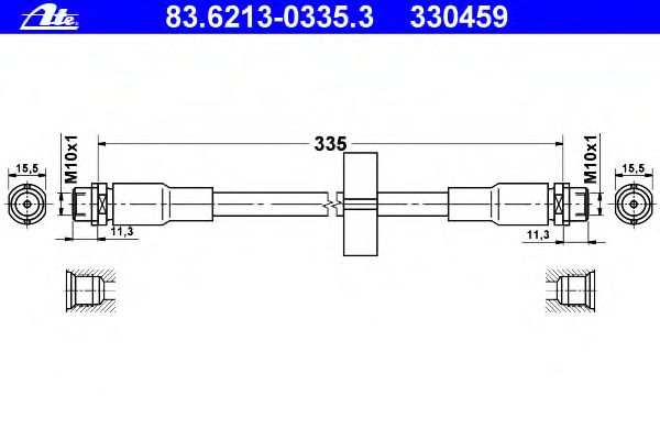Тормозной шланг ATE 83.6213-0335.3