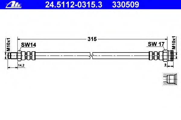 Тормозной шланг ATE 24.5112-0315.3