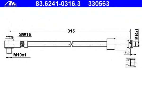 Тормозной шланг ATE 83.6241-0316.3