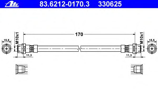 Тормозной шланг ATE 83.6212-0170.3