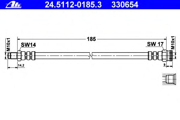 Тормозной шланг ATE 24.5112-0185.3