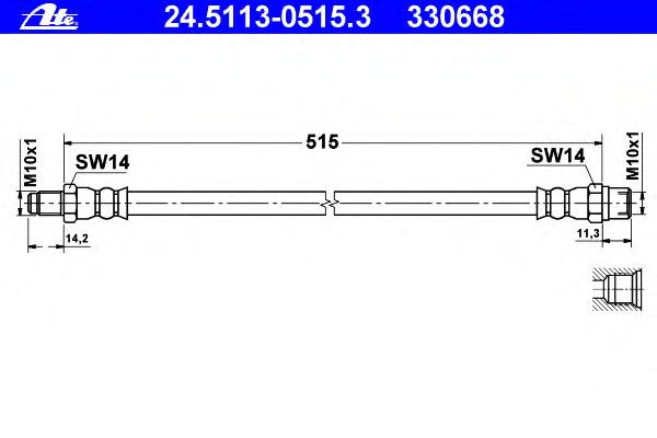 Тормозной шланг ATE 24.5113-0515.3