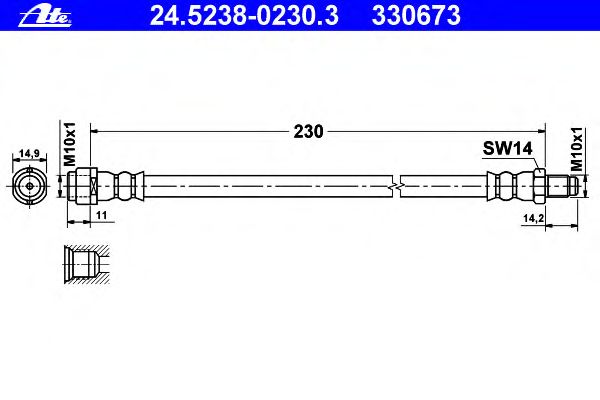 Тормозной шланг ATE 24.5238-0230.3