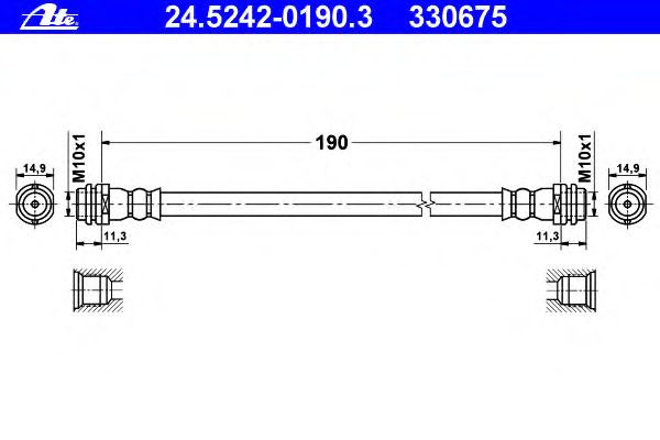 Тормозной шланг ATE 24.5242-0190.3