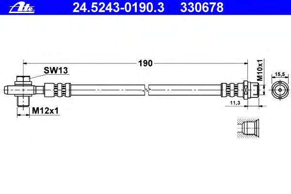 Тормозной шланг ATE 24.5243-0190.3