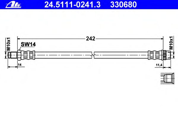 Тормозной шланг ATE 24.5111-0241.3