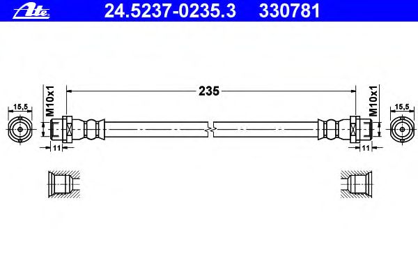 Тормозной шланг ATE 24.5237-0235.3