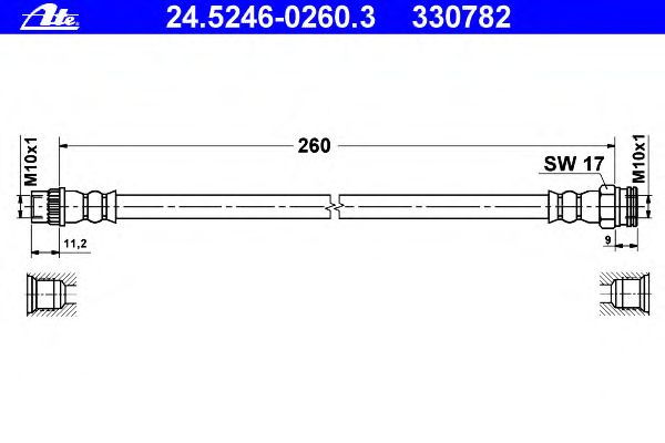 Тормозной шланг ATE 24.5246-0260.3