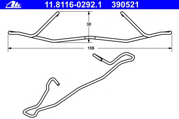 Пружина, тормозной суппорт ATE 11.8116-0292.1
