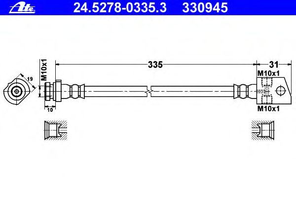 Тормозной шланг ATE 24.5278-0335.3