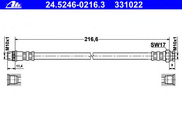 Тормозной шланг ATE 24.5246-0216.3