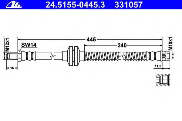 Тормозной шланг ATE 24.5155-0445.3